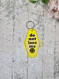 Image 1 of Do Not Lose Me Retro Motel Keychain