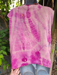 Image 8 of Mykonos sari jewel oversized waistcoat / top 10-18 pink tie dye