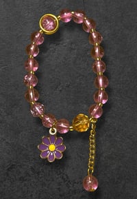Purple flower bracelet 