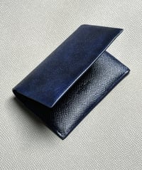 Image 2 of Blue Museum Calfskin Seamless Cardholder N°2