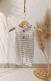 Image 1 of Newborn boy onesie for photoshoot | Jeremy | melange stripes
