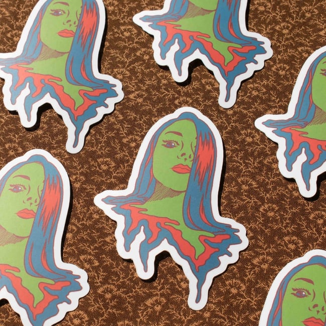 Distortion Face Sticker