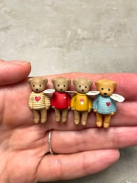 Image 1 of MINIATURE CERAMIC DORIMU TEDDY BEAR SCULPTURE