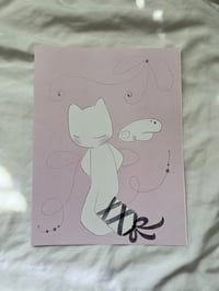 Image 1 of laced up angel cat print