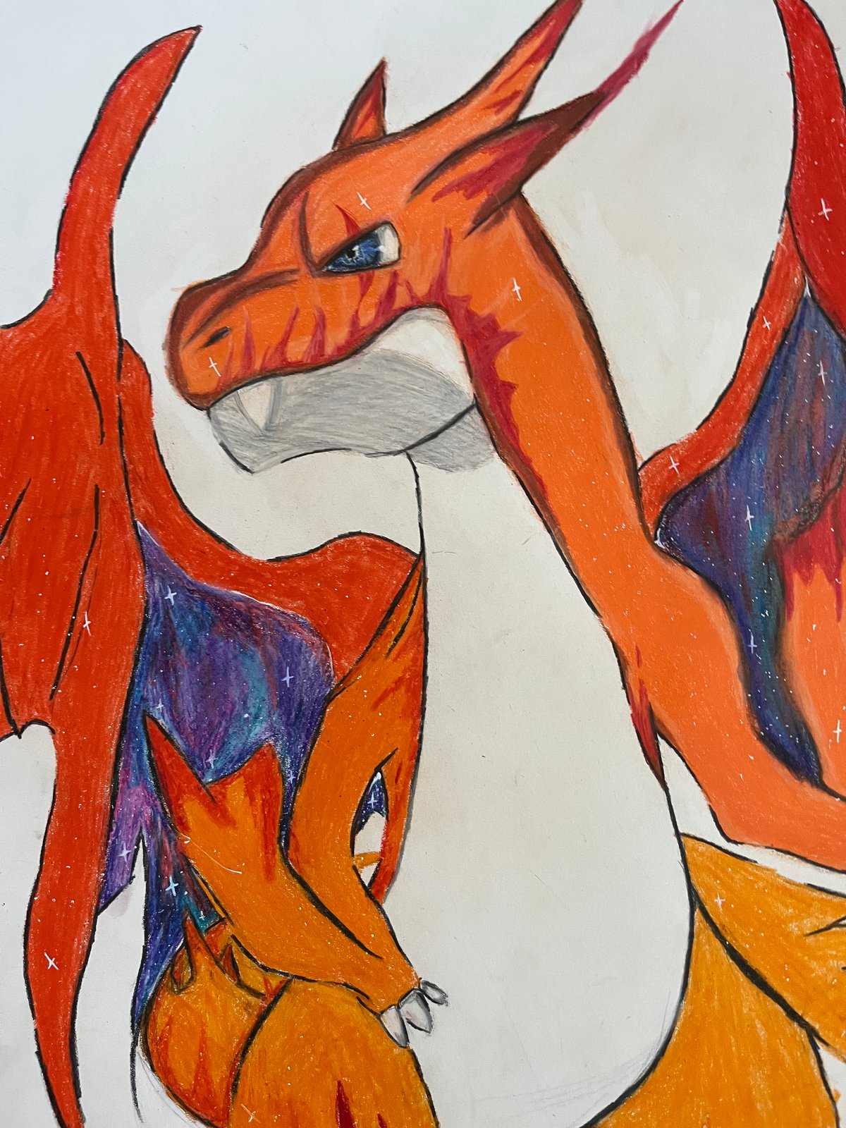 My Mega Charizard X drawing! : r/pokemon