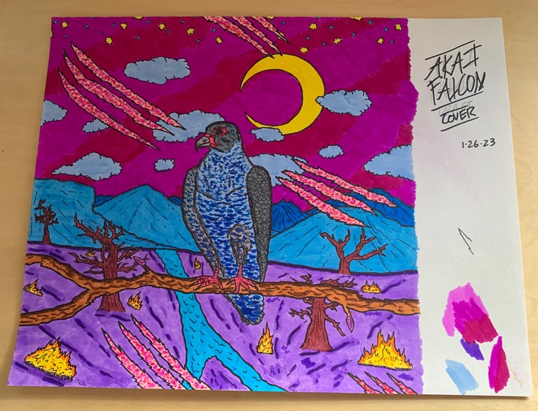 Album cover draft art