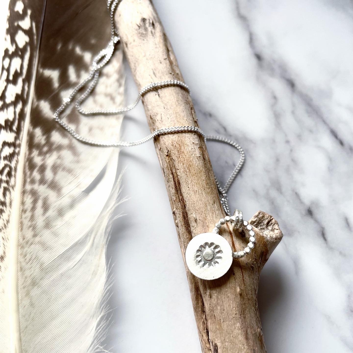 Image of Handmade Sterling Silver Sunshine Pendant 925