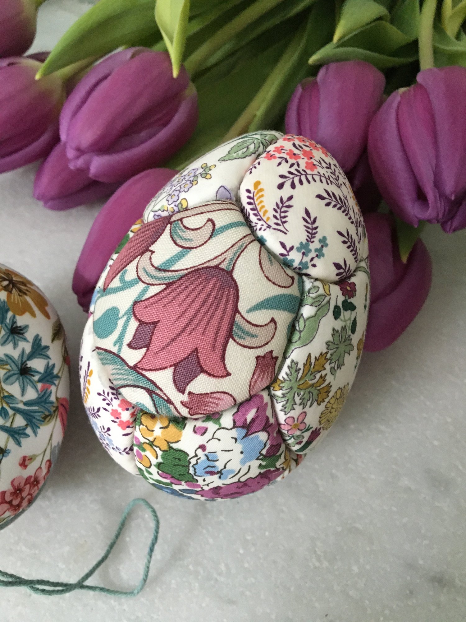 Image of Påskeæg “Patchwork” Purple/Green