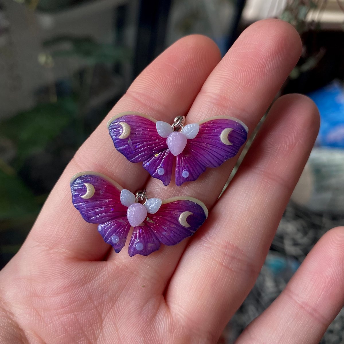 Opal Moth Earrings (2)
