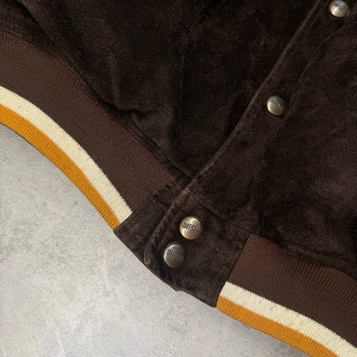 Image of Diesel Suede Leather Jacket, size small