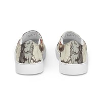 Image 3 of The Shire Inspired Illustrated Tree Trunk/Mushroom Men’s Slip-On Canvas Shoes