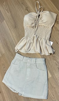 Image 2 of Bandeau shirred top - 3 colours