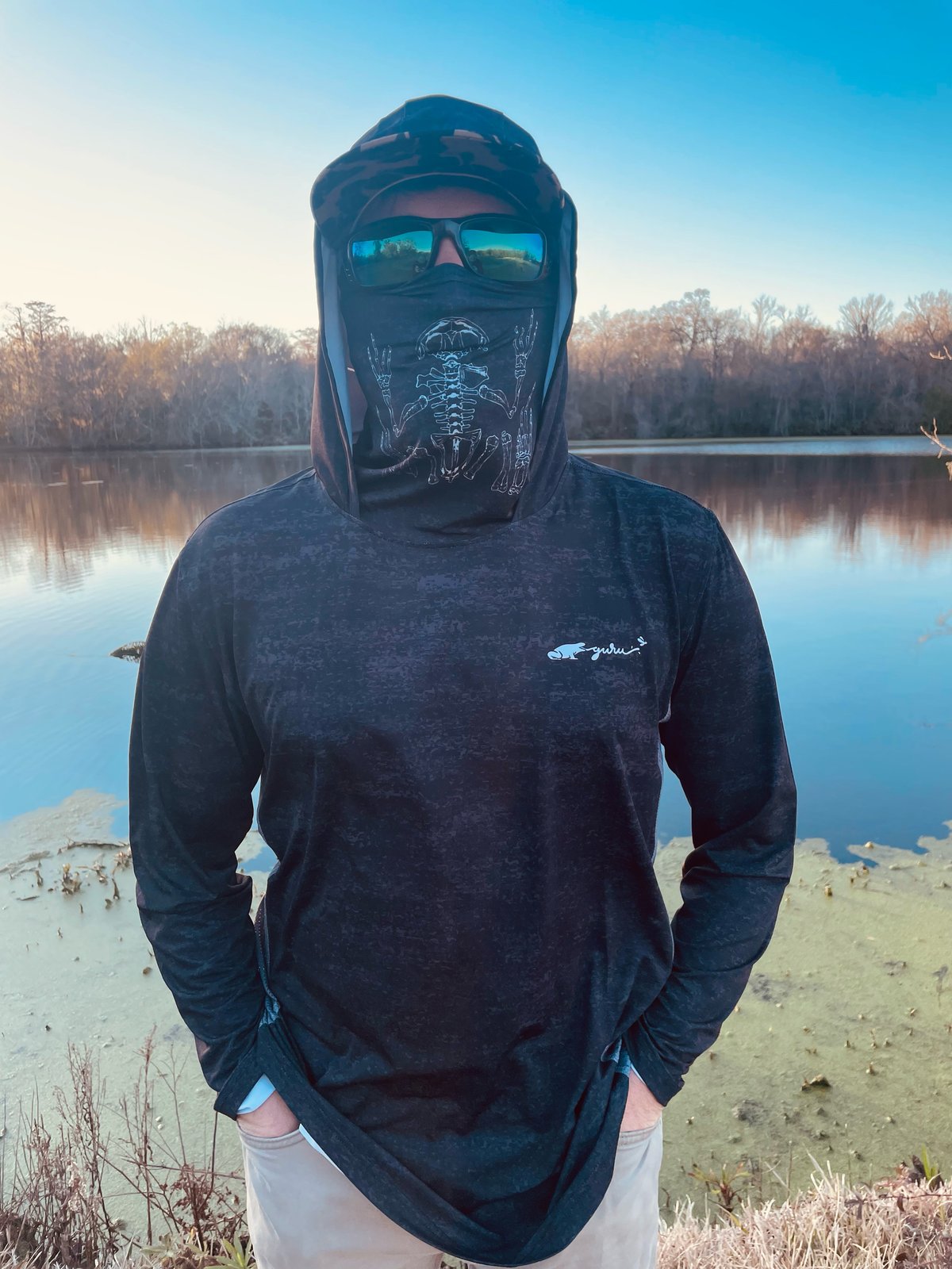 Frog Guru Black Camo Fishing Shirt Frog Guru Baits