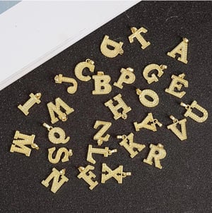 Initial engraved alphabet necklace 