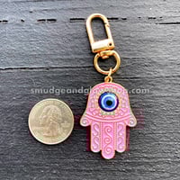 Image 7 of Evil Eye Hamsa Keychain 