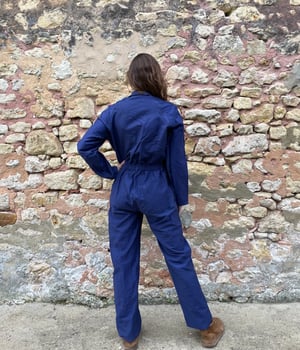 Image of  Blue French Workwear Jumpsuit