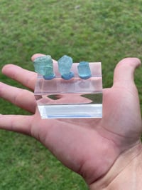 Image 9 of Blue Aquamarine Gemstones × 3 #1922