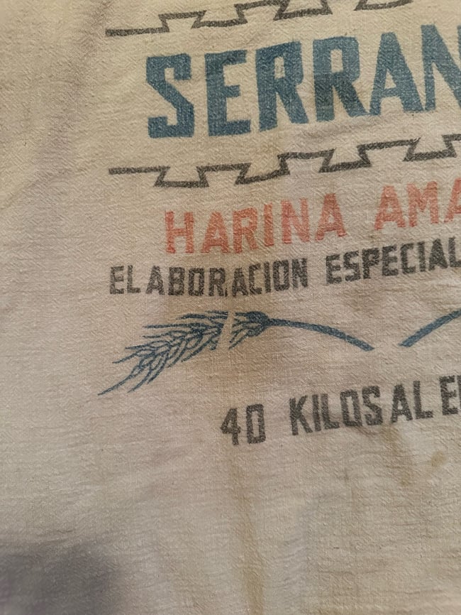 antique Oaxacan flour sack shirt 