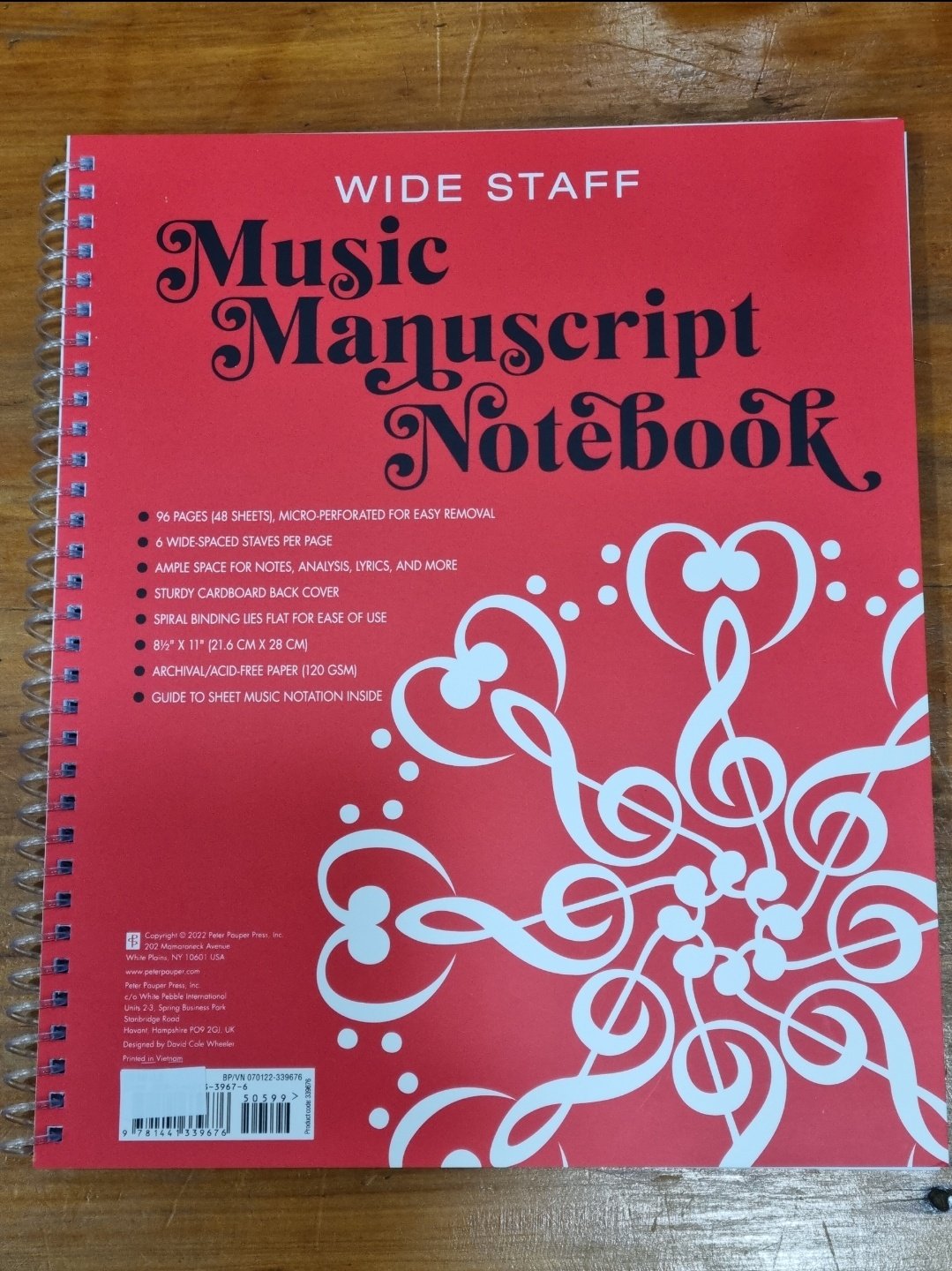 Image of Music Manuscript Pad wide staff