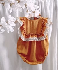 Image 1 of Boho photosession girls outfit | Giuseppina bodysuit | age 12 months | orange