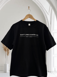 Image 2 of Black Heavy Weight Oversized Dusty Lane Tee