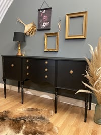 Image 1 of STUNNING BLACK & GOLD MAHOGANY SIDEBOARD 