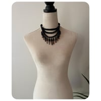 Image 2 of The Eathelyn Necklace - Smokey Quartz and Black Leather