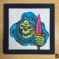 Image 2 of Reaper Framed Linocut Print