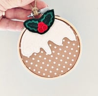 CHRISTMAS SALE Christmas Pudding Hoop Decoration 