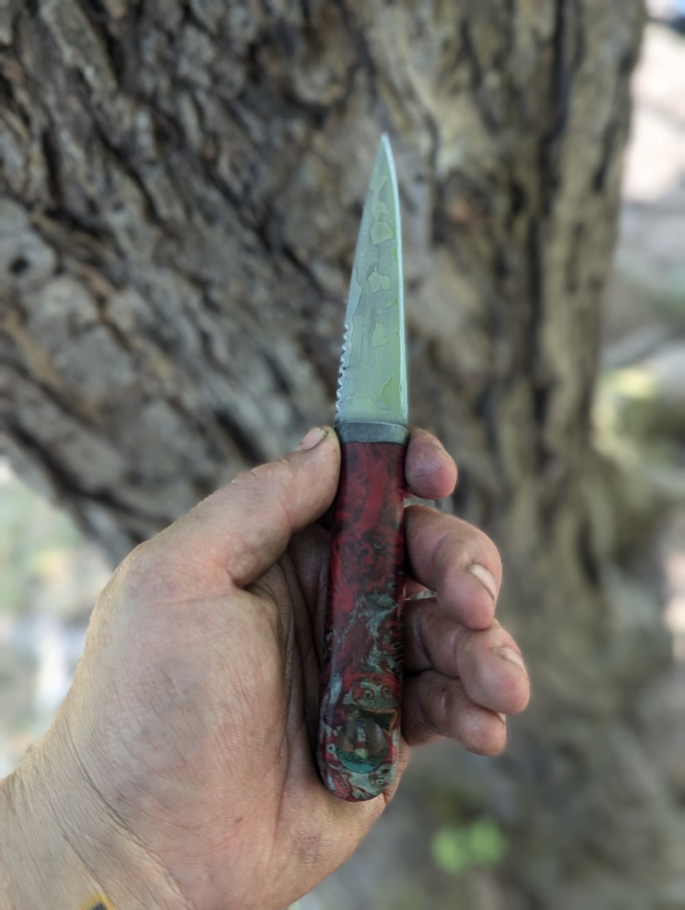 Hidden Fairy Hilt Damascus Sgian Dubh