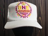 Image 5 of BNE WorldWide Hat 🌍 (pink and yellow)