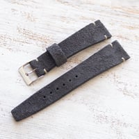 Image 4 of 20mm Corfam Style Suede In Charcoal Grey