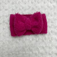 Hot Pink Sherpa Bow