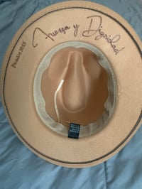 Image 5 of "Fuerza y Dignidad"  Hand-Burned Narrow Brim Panama Hat