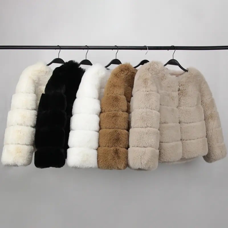 Ladies faux fur hotsell