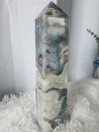 Image 2 of 2.4lb Water Grass Druzy Agate Crystal Tower