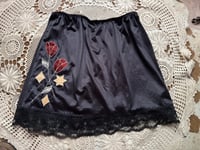 Image 1 of black slip skort