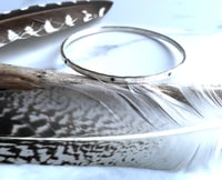 Image 1 of Celestial Sterling silver hand stamped star bangle 925. Hand stamped starry bracelet.