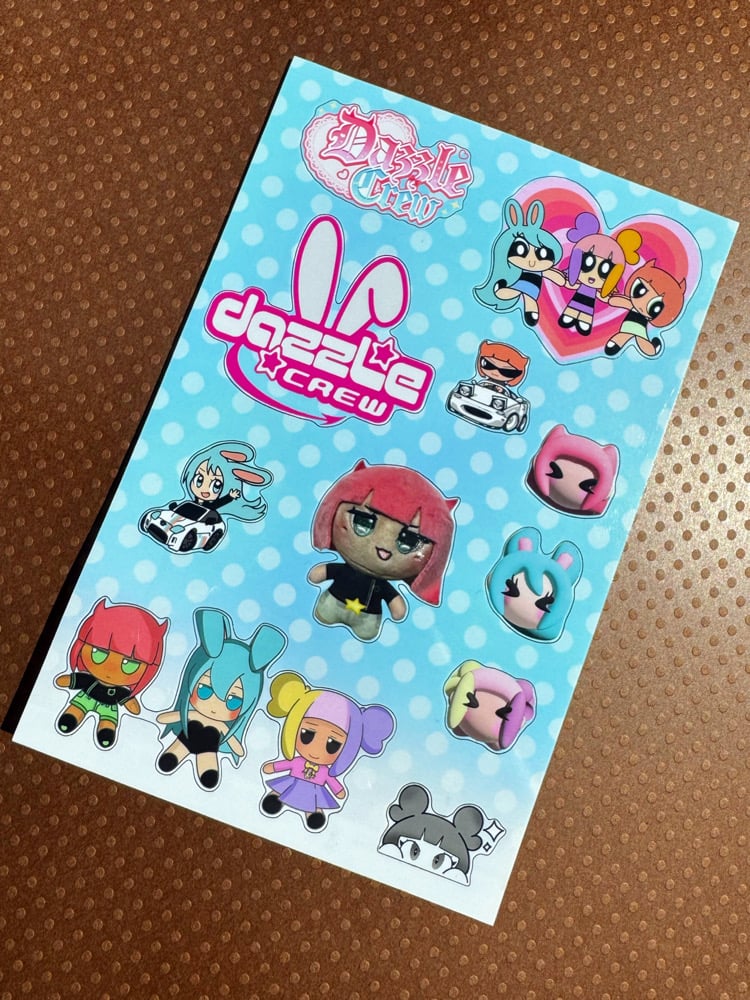 Image of Dazzle Girls #1 Mini Vinyl Sticker Sheet