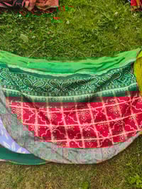 Image 7 of Wrap petal skirt 8-18 uk green waistband