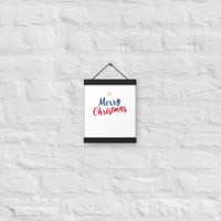 Image 1 of MERRY CHRISTMAS Poster with hangers