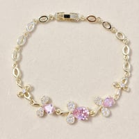 Image 2 of Pink Clover Bracelet 