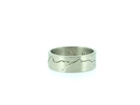 Image 5 of 14k gold mountain landscape wedding band ring . engraved mountain bands rings . size 4 5 6 7 8 9 ...