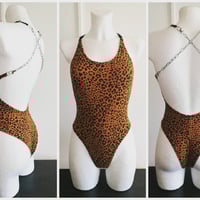Image 1 of Leopard bodysuit with chains