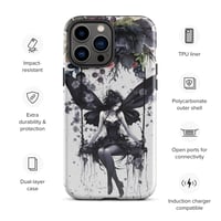 Image 20 of Gothic Inspired Dark Fairy and Flowers Tough Case for iPhone®