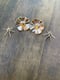 Image of California Poppy Flower Citrine Duo Stud (Stamen and Stone) Earrings