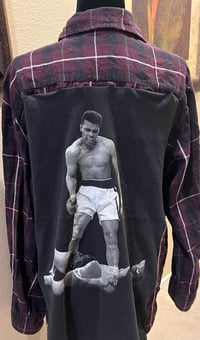 Vintage Burgundy/Black/White Flannel Muhammad Ali