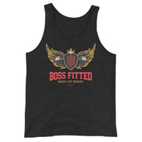 Image 5 of Red, Black, and Gold Logo Unisex Tank Top
