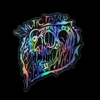 Skull Rip Holographic Sticker