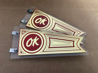 RED/GOLD FLAGS (PAIR) “OK”